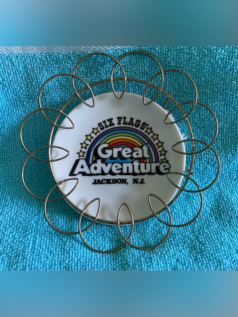 Vintage Six Flags Great Adventure Jackson New Jersey Souvenir small plate